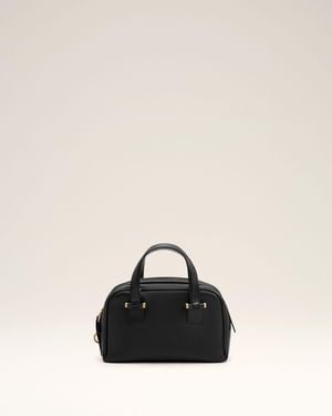 Ami Paris Small Cowhide Leather Georges Bowling Bag - Natural