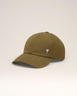 Ami Paris Nylon Ami De Coeur Stud Cap - Green