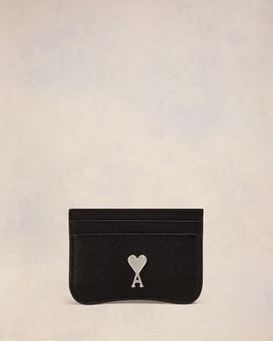 Ami Paris Porte-Cartes Noir Paris Paris En Cuir
