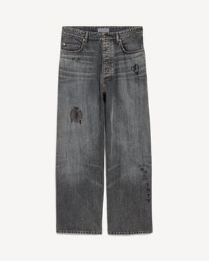 Balenciaga Tattoo Baggy Trousers - Grey