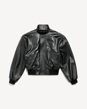 Balenciaga Leather Jackets - Black