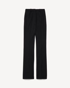 Balenciaga High Waist Slim Trousers - Black