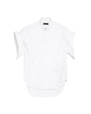 Balenciaga Tucked Sleeve Shirt - White