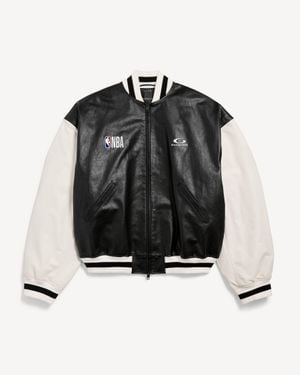 Balenciaga Nba Collaboration Varsity Jacket - Black