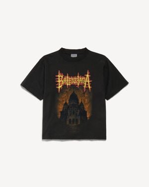 Balenciaga Sacré Caur Medium Fit T-Shirt - Black