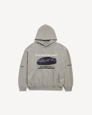 Balenciaga I Automobili Lamborghini Sudadera Con Capucha Medium Fit - Gris