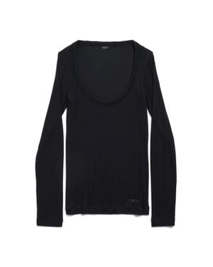 Balenciaga Bb Garderobe Décolleté Top - Black