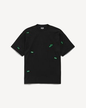 Balenciaga 520 Stickers Medium Fit T-Shirt - Black