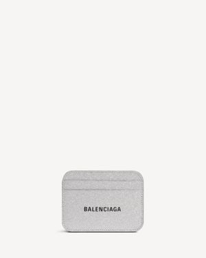 Balenciaga Cash Card Holder Sparkling Fabric - Metallic