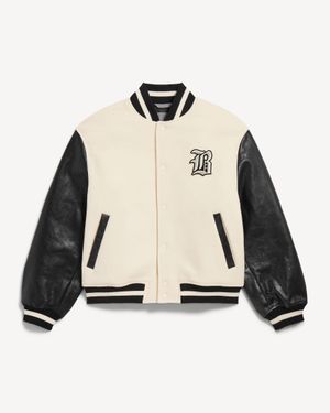 Balenciaga Nba Collaboration Varsity Jacket - Natural