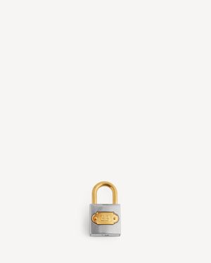 Balenciaga Charm/Schlüsselring Bb Padlock - Mettallic
