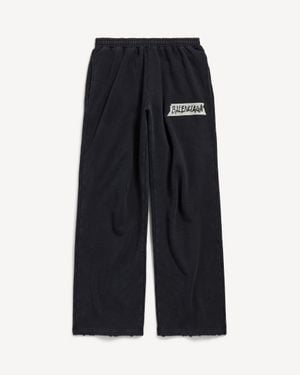Balenciaga Masking Tape Baggy Trousers - Black