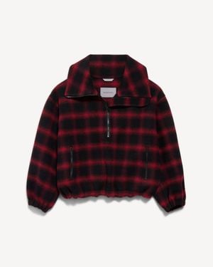 Balenciaga High Collar Half Zip Outerwear - Red