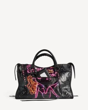 Balenciaga Le City Tasche Mittelgroß - Lila