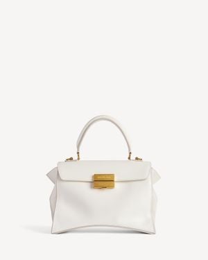 Balenciaga Hourglass Avenue Henkeltasche Klein - Weiß