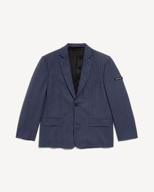 Balenciaga Regular Single Breasted Jacket - Blue