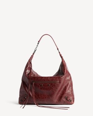 Balenciaga Le City Hobo Bag Medium - Red