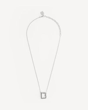 Balenciaga B Necklace - White
