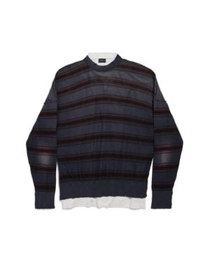 Balenciaga Mehrlagiger Pullover - Blau