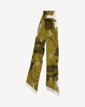 Balenciaga Pañuelo Twilly Paintbrush - Verde