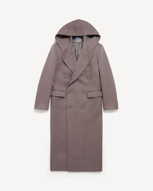 Balenciaga Tailored Mantel Mit Kapuze - Braun