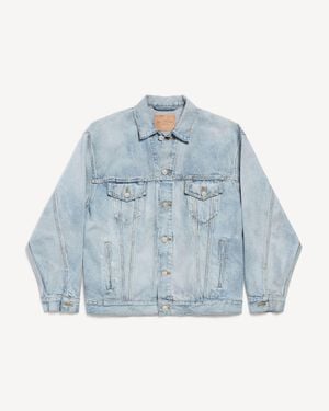 Balenciaga Denim Jacket Regular Fit - Blue