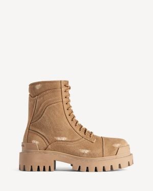 Balenciaga Combat Strike Boot - Brown