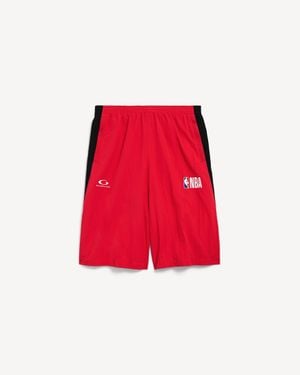 Balenciaga Nba Collaboration Tracksuit Shorts - Red
