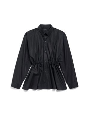 Balenciaga Hourglass Shirt Dress - Blue
