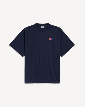 Balenciaga Club Bb Large Fit T-Shirt - Blue