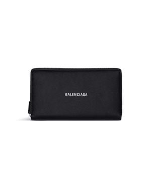 Balenciaga Cash Continental Wallet - Black