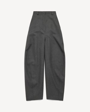 Balenciaga High Waist Barrel Trousers - Grey