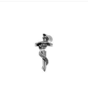 Balenciaga Orecchino Goth Snake - Metallizzato