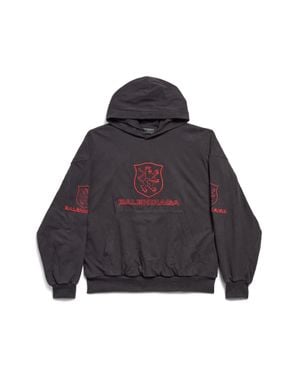 Balenciaga Lion Club Lined Hoodie Regular Fit - Blue