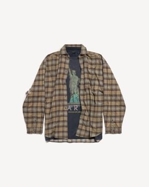 Balenciaga Paris Liberty Layered Shirt Oversized - Green