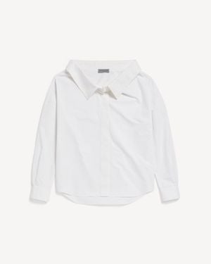 Balenciaga Camisa Estola Oversize - Blanco