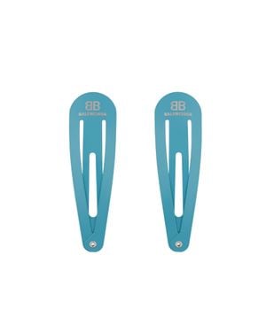 Balenciaga Holli Xxl Snap Clip Set 2 - Blue