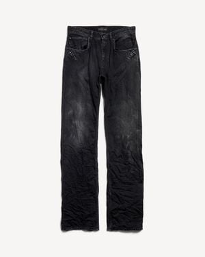 Balenciaga City Straight Trousers - Black