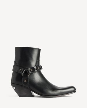 Balenciaga Memphis Bootie With Harness - Black