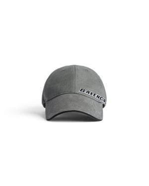 Balenciaga Tilted Typo Cap - Gray