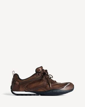 Balenciaga Radar Leather Trainer - Brown