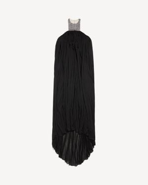 Balenciaga Embroidered Maxi Dress - Black