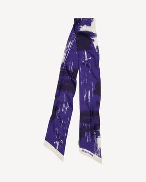 Balenciaga Pañuelo Twilly Paintbrush - Morado