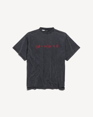 Balenciaga Dirac Equation Oversized T-Shirt - Blue
