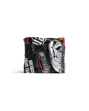 Balenciaga Chips Square Folded Wallet - Black