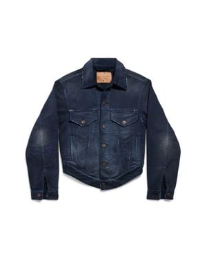 Balenciaga Chaqueta Cintura Curva - Azul