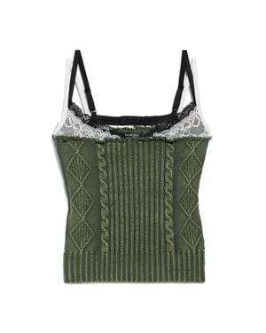 Balenciaga Patched Tank Top - Green