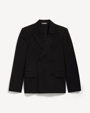 Balenciaga Double-Breasted Tailored Jacket - Black