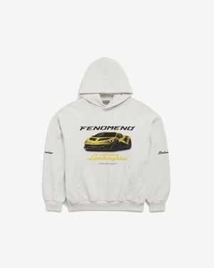 Balenciaga I Automobili Lamborghini Sudadera Con Capucha Medium Fit - Blanco
