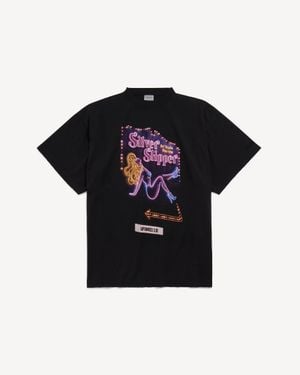 Balenciaga Slipper Oversized T-Shirt - Black